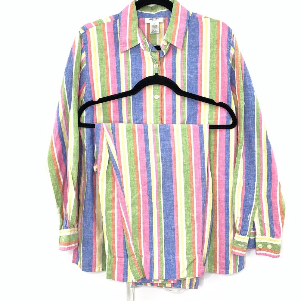 Jones Sports Button Front Shirt and Pants Set M